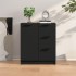 Aparador de madera contrachapada negro 60x30x70