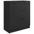 Aparador de madera contrachapada negro 60x30x70