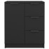 Aparador de madera contrachapada negro 60x30x70