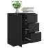 Aparador de madera contrachapada negro 60x30x70