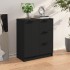 Aparador de madera contrachapada negro 60x30x70