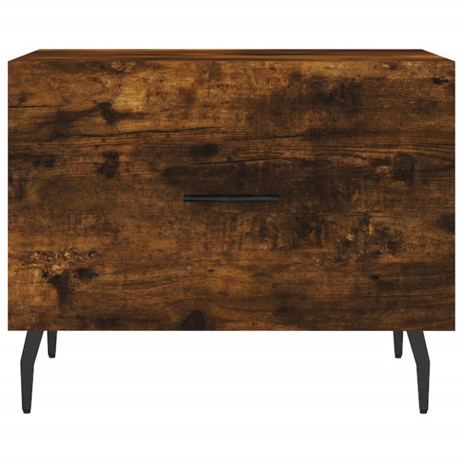 Mesa de centro 2 uds madera ingeniería roble ahumado