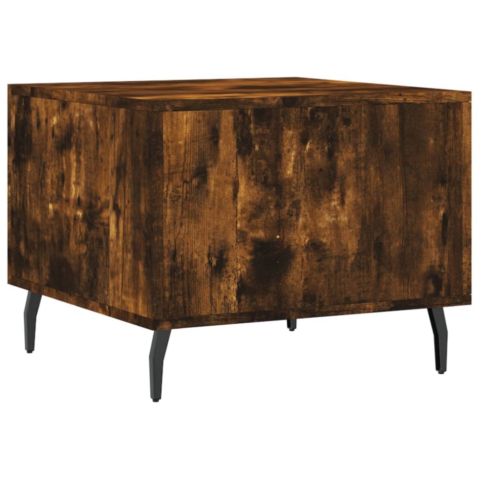 Mesa de centro 2 uds madera ingeniería roble ahumado