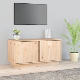 Mueble de TV de madera maciza de pino 80x35x40,5
