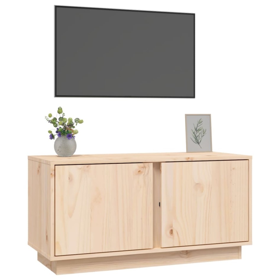 Mueble de TV de madera maciza de pino 80x35x40,5