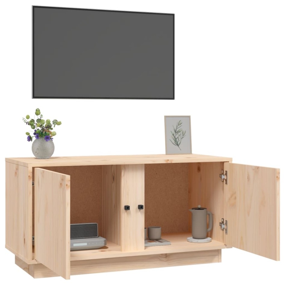 Mueble de TV de madera maciza de pino 80x35x40,5