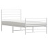 Estructura cama sin colchón con estribo metal blanco 100x190