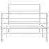 Estructura cama sin colchón con estribo metal blanco 100x190