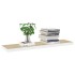 Estante flotante pared 4 uds blanco y roble MDF 90x23,5x3,8