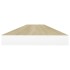 Estante flotante pared 4 uds blanco y roble MDF 90x23,5x3,8