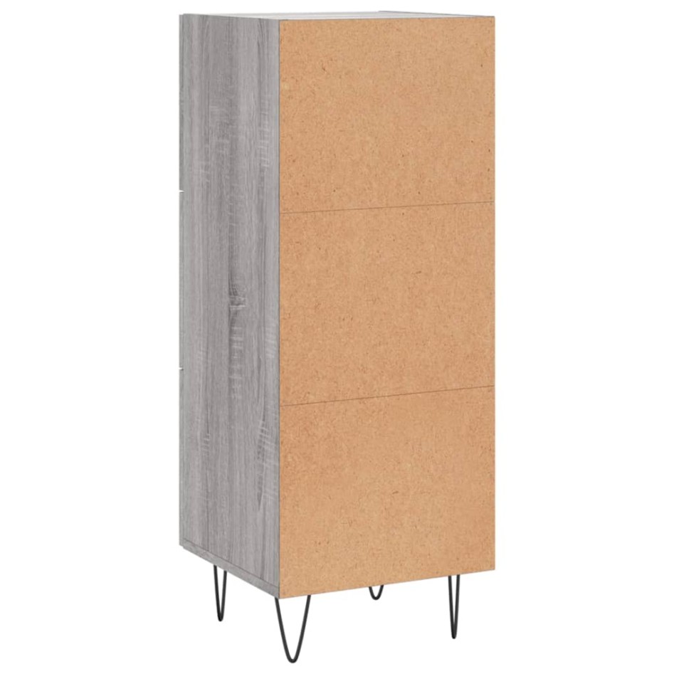 Aparador madera de ingeniería gris Sonoma 34,5x34x90