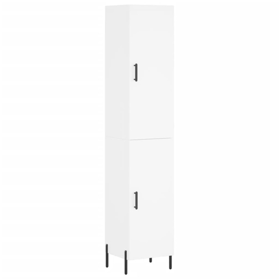 Aparador alto madera contrachapada blanco 34,5x34x180