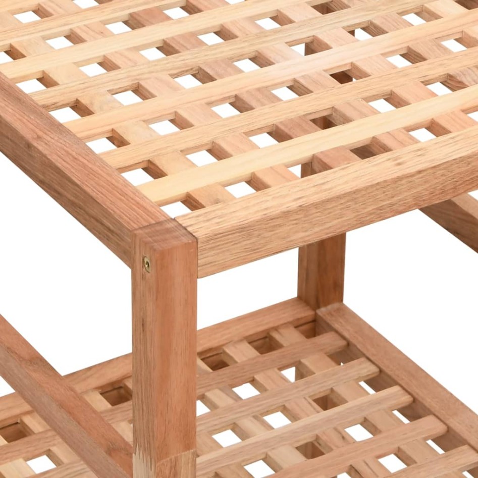 Estantería de baño madera maciza de nogal 35,5x35,5x112,5