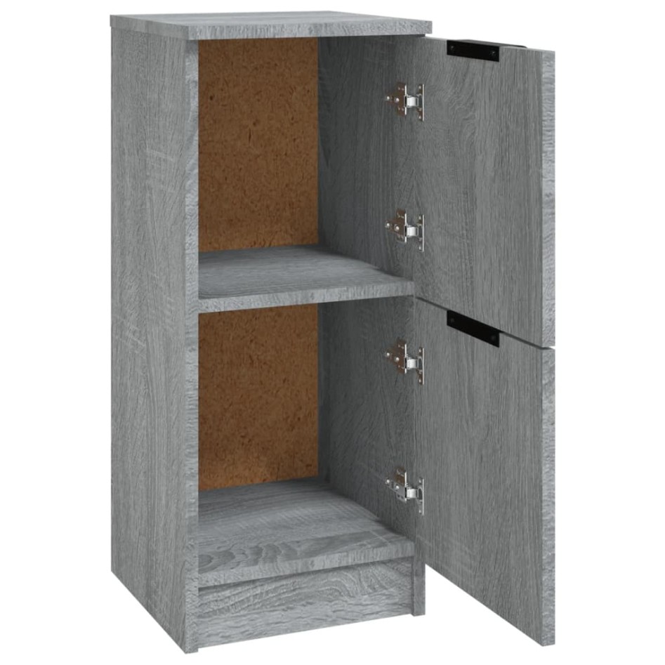 Aparadores 2 uds madera contrachapada gris Sonoma 30x30x70