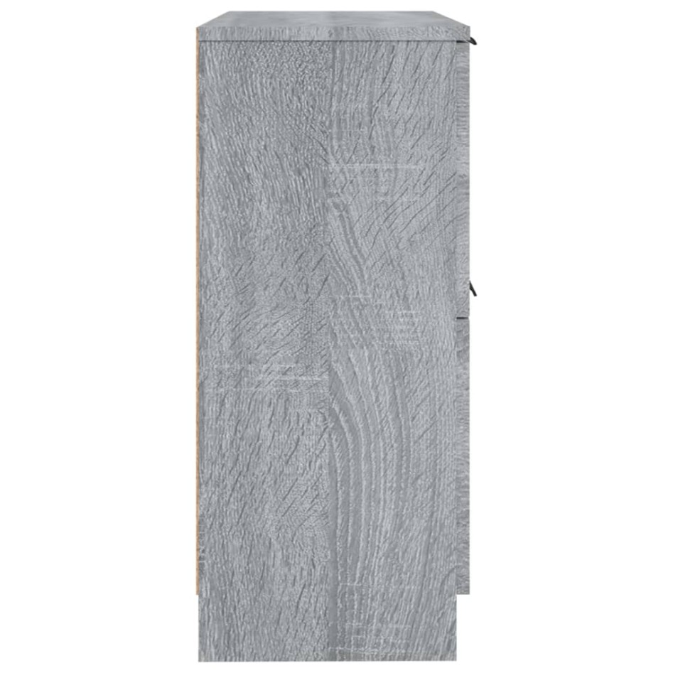 Aparadores 2 uds madera contrachapada gris Sonoma 30x30x70