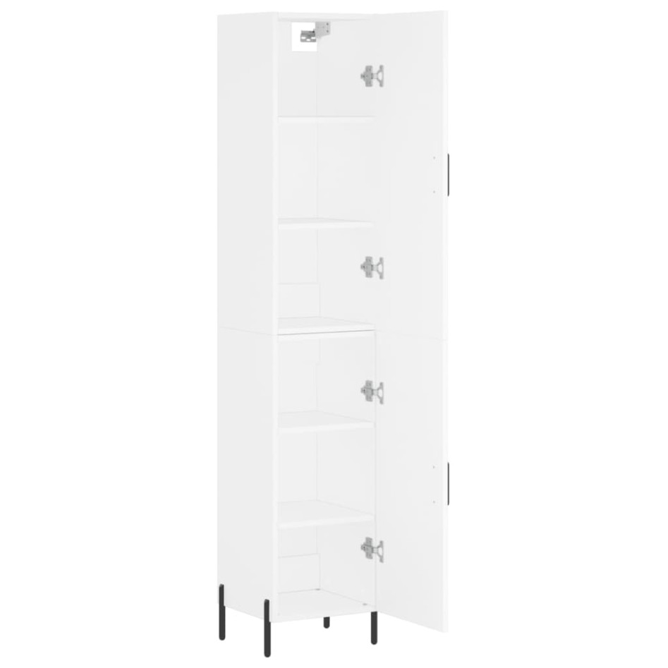 Aparador alto madera contrachapada blanco 34,5x34x180