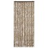Cortina mosquitera beige y marrón chenilla 90x220