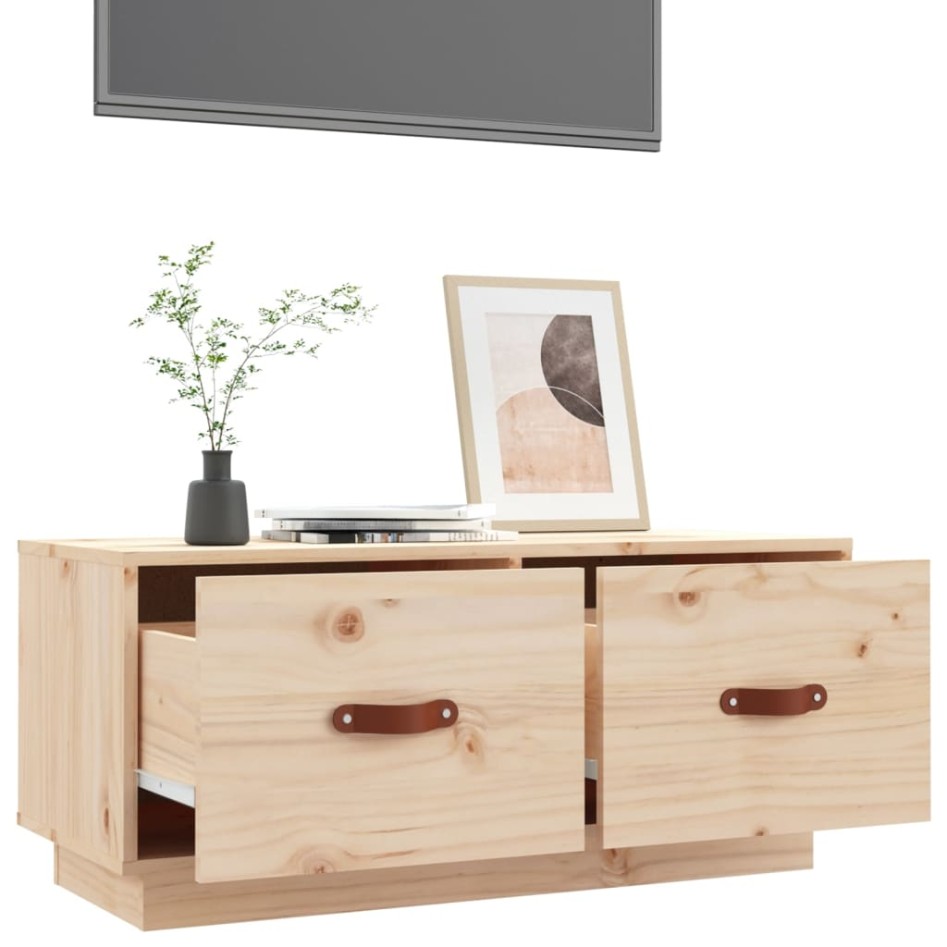 Mueble de TV de madera maciza de pino 80x34x35