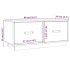 Mueble de TV de madera maciza de pino 80x34x35