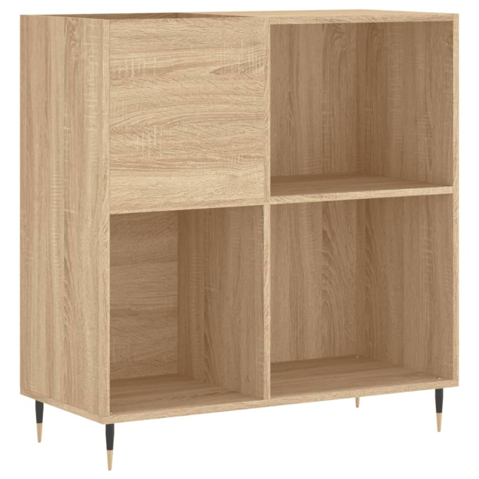 Mueble discos madera contrachapada roble Sonoma 84,5x38x89