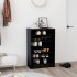 Mueble zapatero de madera contrachapada negro 60x35x92