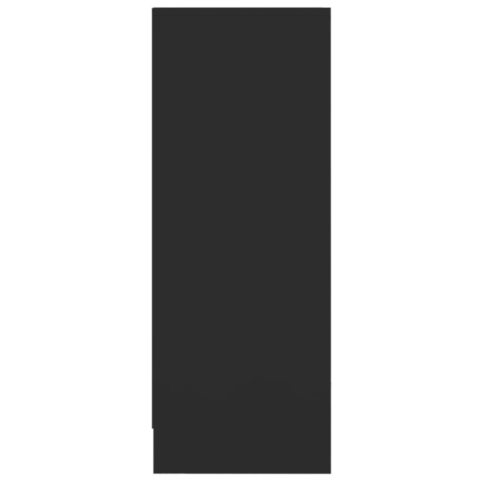 Mueble zapatero de madera contrachapada negro 60x35x92