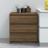 Aparador de madera contrachapada marrón roble 70x41x75
