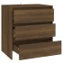 Aparador de madera contrachapada marrón roble 70x41x75