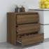 Aparador de madera contrachapada marrón roble 70x41x75