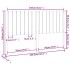Cabecero de cama madera maciza de pino blanco 165,5x4x100