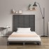Cabecero de cama de pared madera maciza pino gris