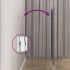 Cabecero de cama de pared madera maciza pino gris