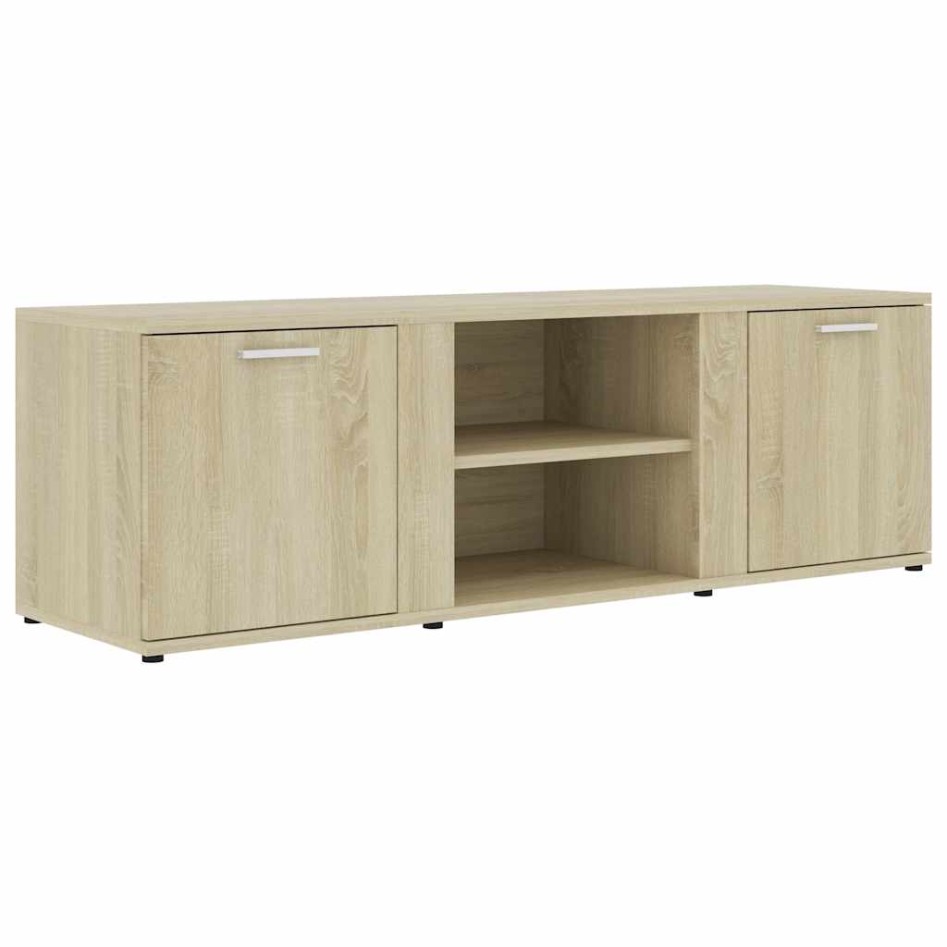 Mueble de TV madera contrachapada color roble 120x34x37