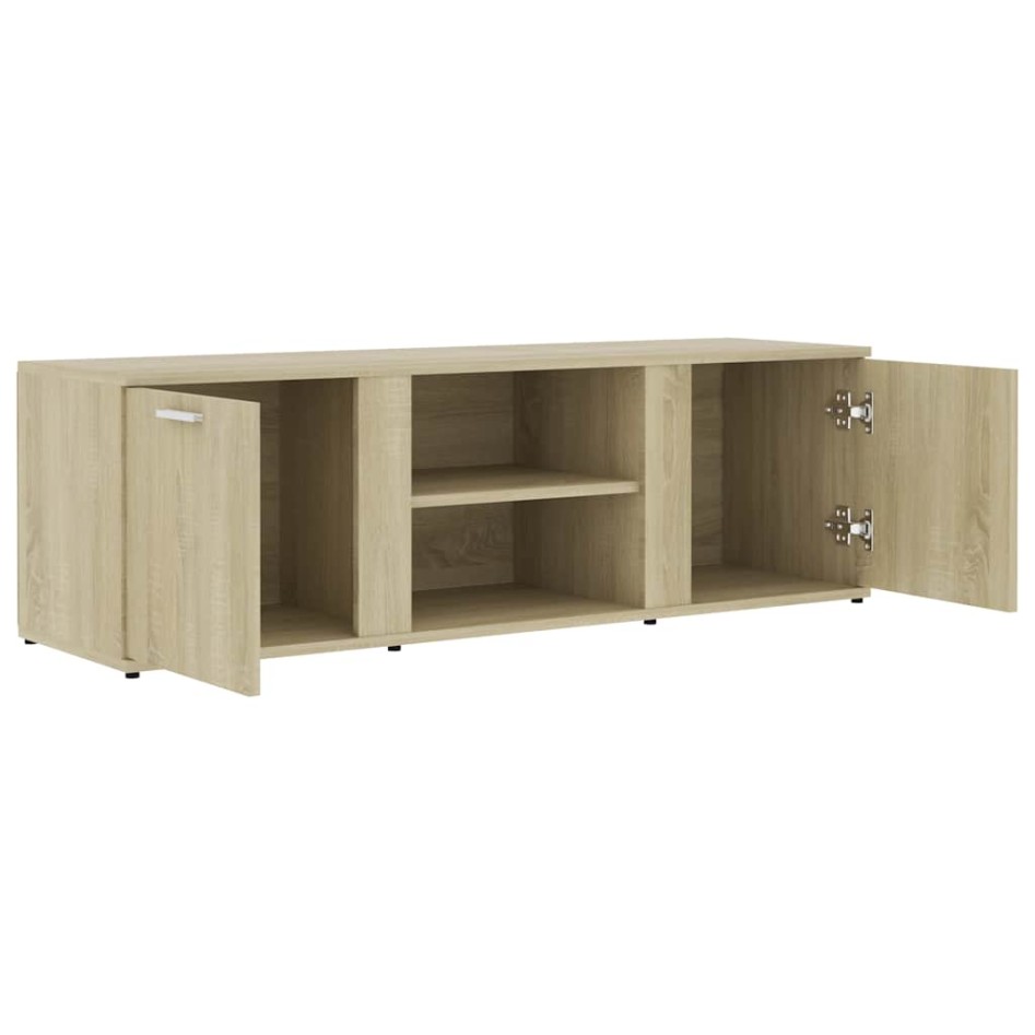 Mueble de TV madera contrachapada color roble 120x34x37