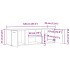Mueble de TV madera contrachapada color roble 120x34x37