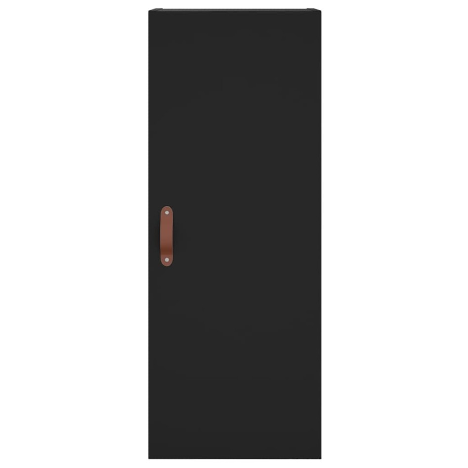 Aparador de madera contrachapada negro 34,5x34x180