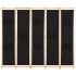 Biombo divisor de 5 paneles de tela negro 200x170x4