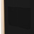 Biombo divisor de 5 paneles de tela negro 200x170x4
