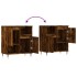 Aparador madera contrachapada color roble ahumado 60x35x70