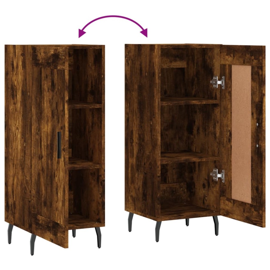 Aparador madera de ingeniería roble ahumado 34,5x34x90