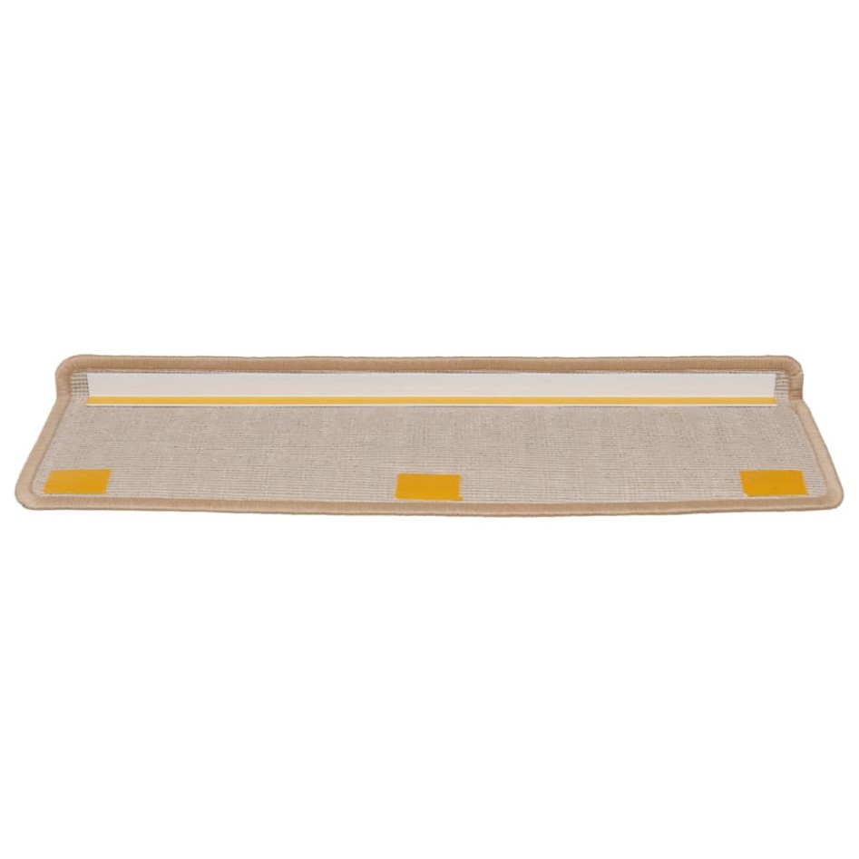 Alfombras de peldaños de escalera 15 uds dorado 65x21x4