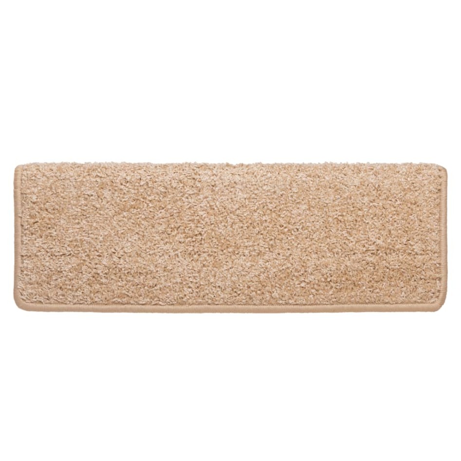 Alfombras de peldaños de escalera 15 uds dorado 65x21x4