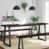 Tablero mesa madera tratada borde vivo marrón 200x40x(2-4)