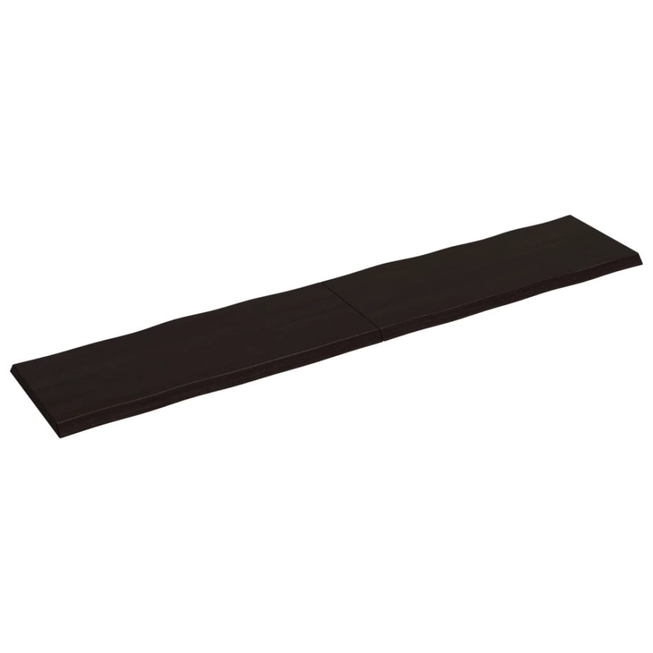 Tablero mesa madera tratada borde vivo marrón 200x40x(2-4)