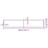 Tablero mesa madera tratada borde vivo marrón 200x40x(2-4)