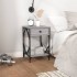 Mesitas de noche 2 uds madera contrachapada gris 40x42x60