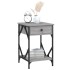 Mesitas de noche 2 uds madera contrachapada gris 40x42x60