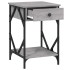 Mesitas de noche 2 uds madera contrachapada gris 40x42x60