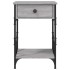 Mesitas de noche 2 uds madera contrachapada gris 40x42x60