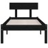 Estructura de cama sin colchón madera maciza negro 100x200